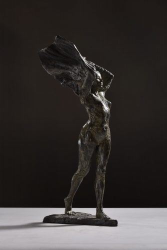 Bronze Nude Rebellion sculpture