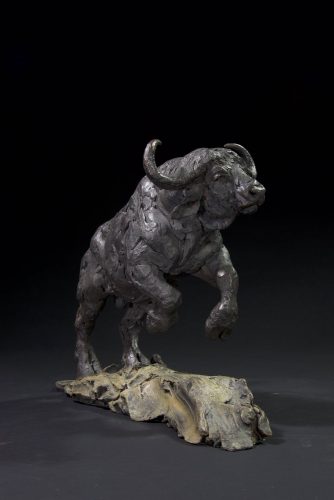 sculpture of Cape buffalo