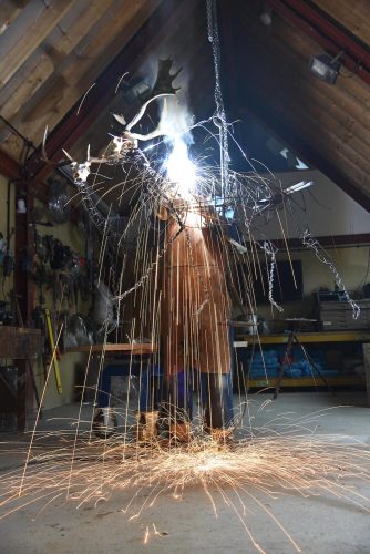 Hamish Mackie welding sculpture armature