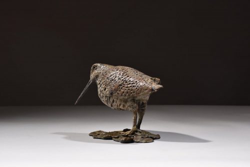 woodcock foraging sculpture