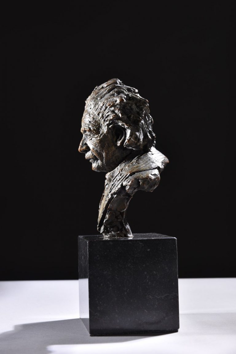 bronze Albert Einstein scaled sculpture