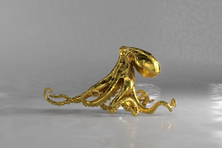 Hamish Mackie Octopus in gold