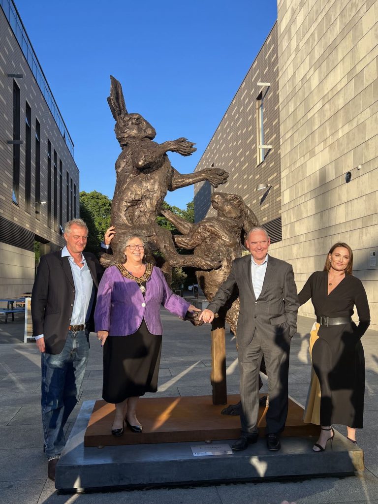 Hamish with Sarah Parish and dignitories in Southampton