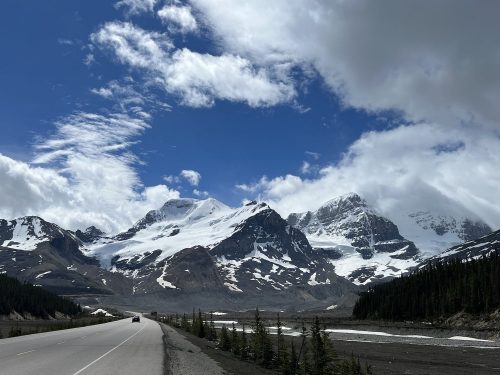 Canadian road through mountains