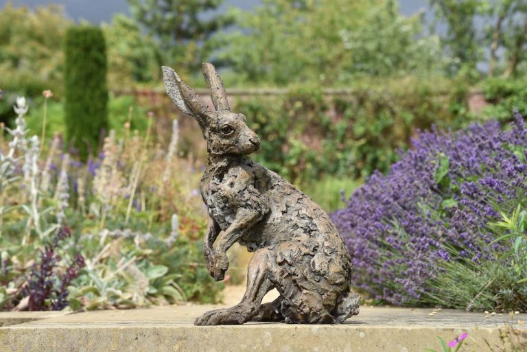 bronze Hare Looking Back