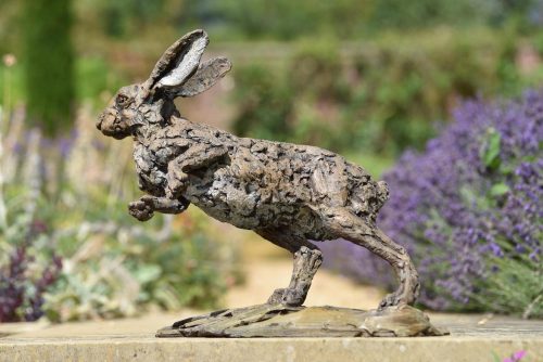 Mackie's bronze hare running