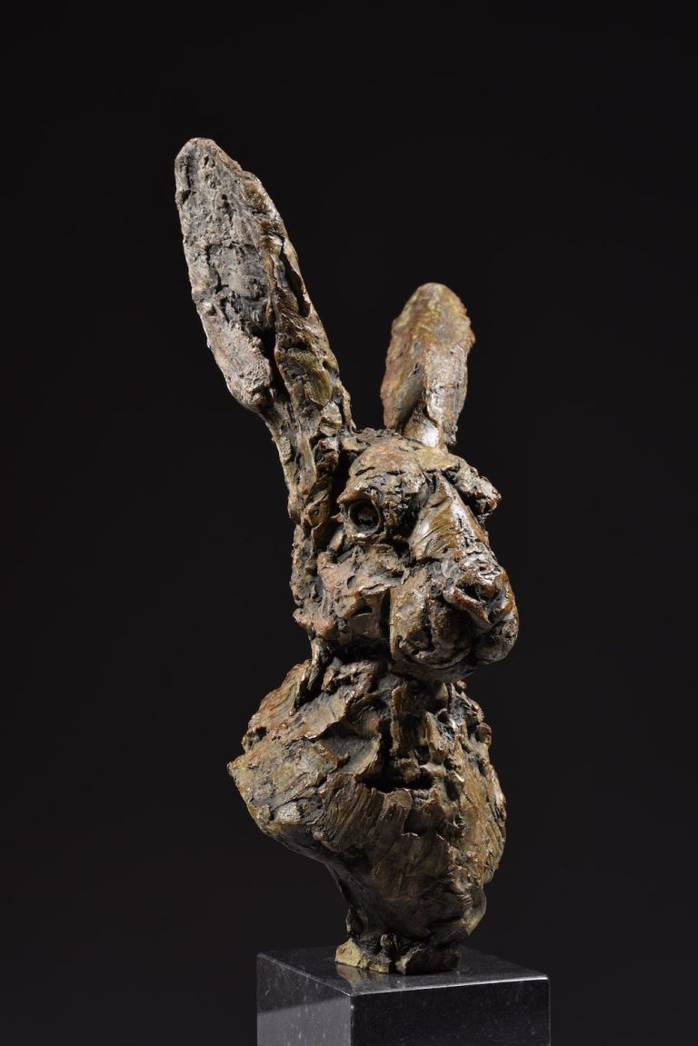 Mackie's bronze hare head