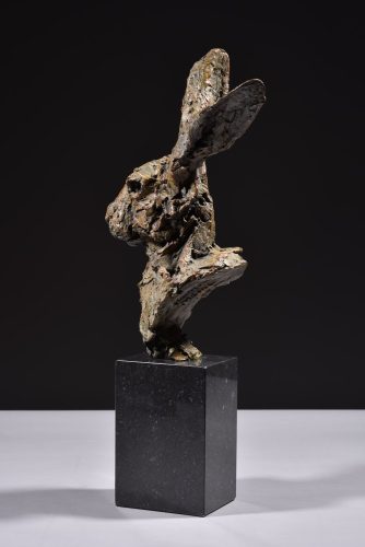 Mackie's bronze hare head