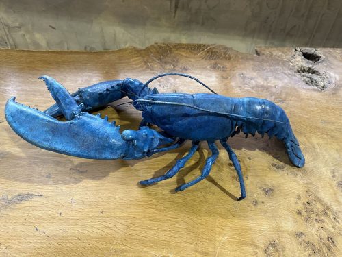 Sculpture of blue lobster