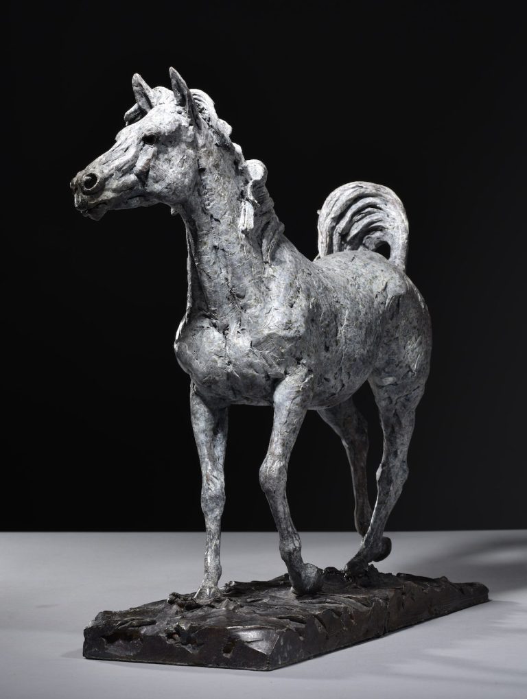 bronze sculpture of Arab horse
