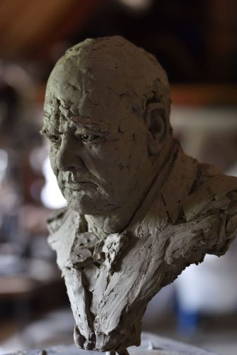 clay original of Churchill bust