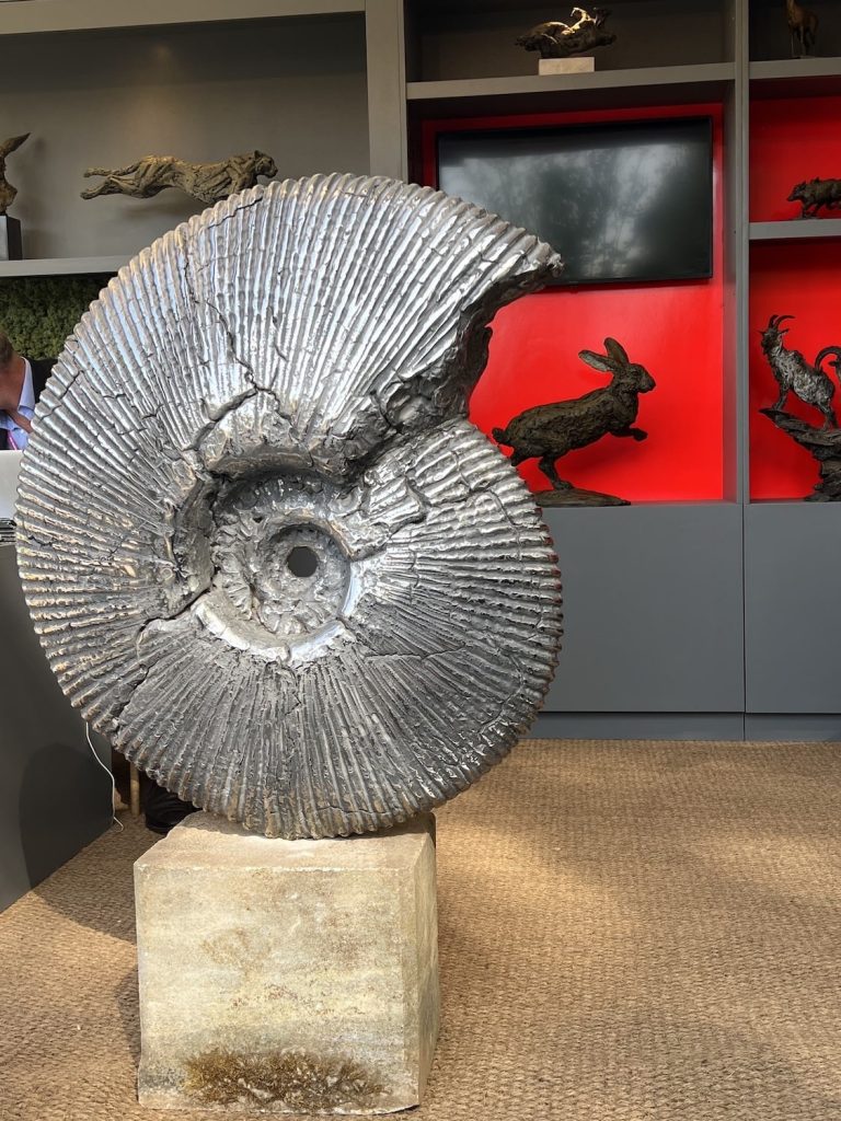 ammonite sculpture at Chelsea Flower Show