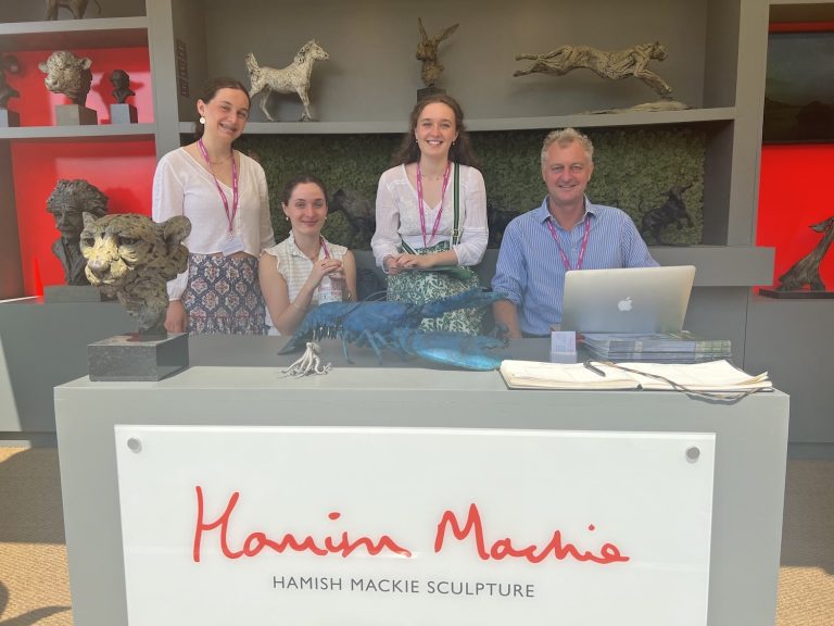 Hamish and his daughters at Chelsea Flower Show