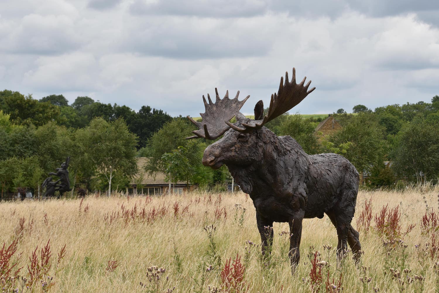 Bronze life size Moose sculpture