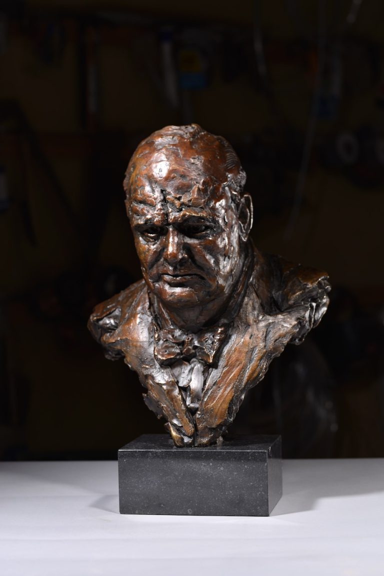 Mackie's 2023 bust of Churchill