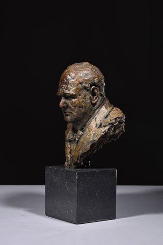 Mackie's bronze Churchill sculpture scaled down