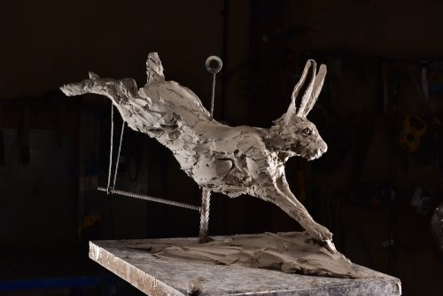 Mackie's Hare Running sculpture