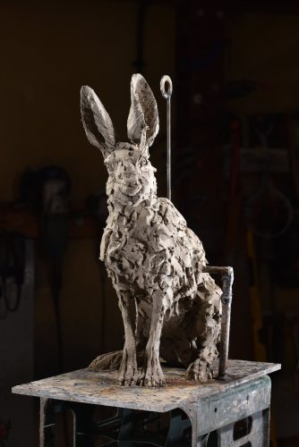 Mackie's clay original for bronze Hare Sculpture