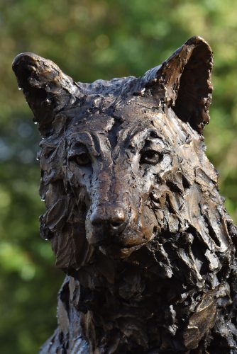 Mackie's female wolf sculpture