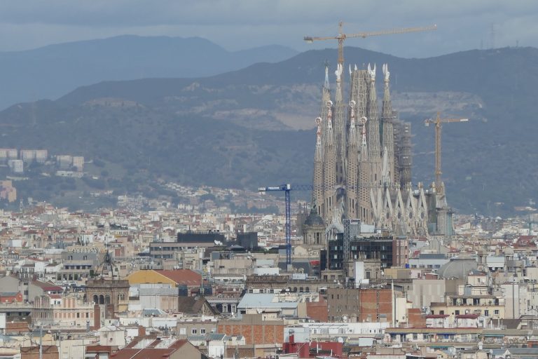 La Sagrada Familia on the Barcelona skyline
