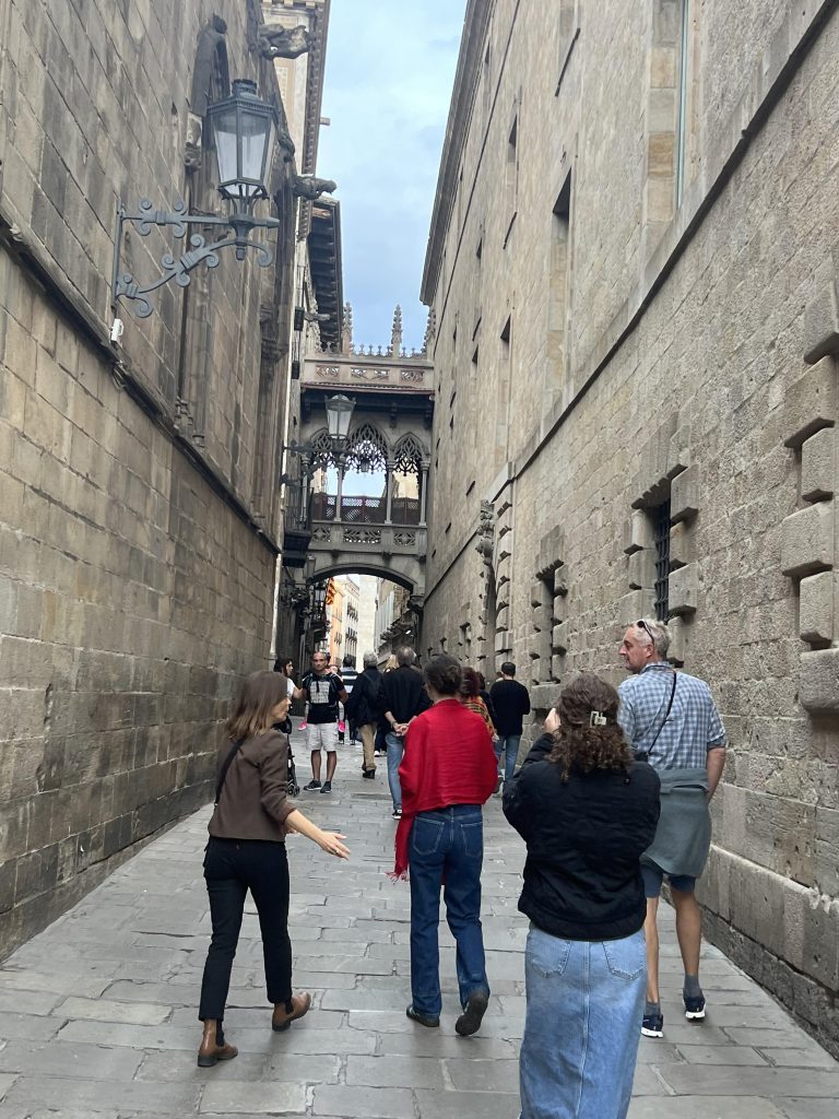 Old part of city in Barcelona