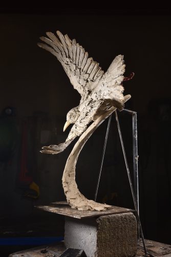 clay original Chough sculpture