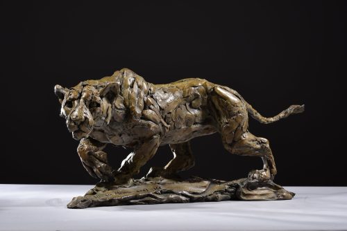 Lioness Stalking sculpture