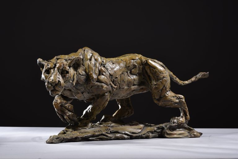 Lioness Stalking sculpture