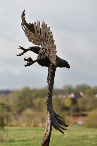 Mackie's bald eagle sculpture