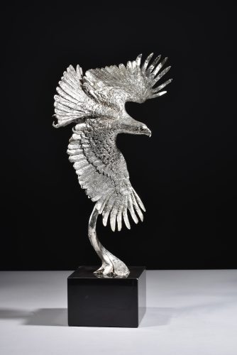silver scaled down American Bald Eagle