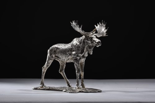 Mackie's silver Moose sculpture