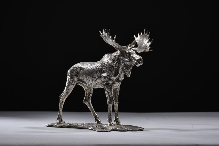 Mackie's silver Moose sculpture