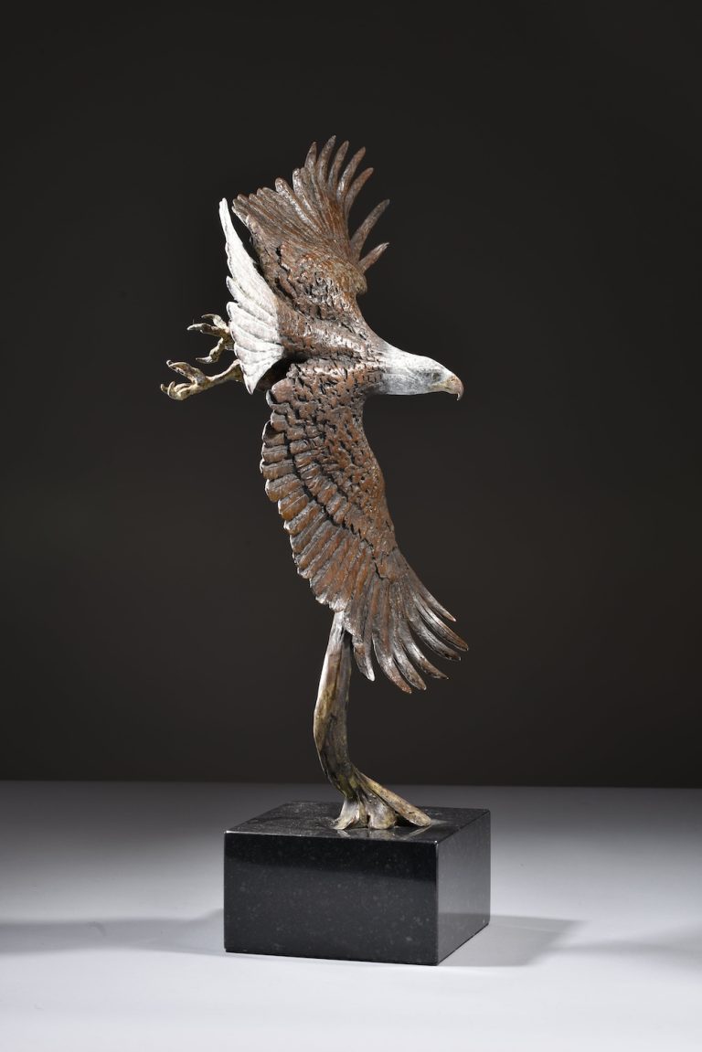 bald eagle sculpture scaled down