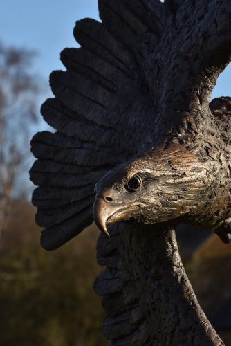 life size bronze bald eagle