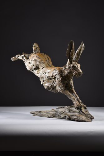 Hare Running sculpture