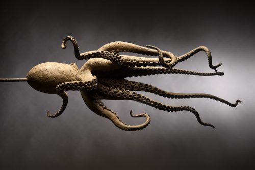 clay original of octopus sculpture