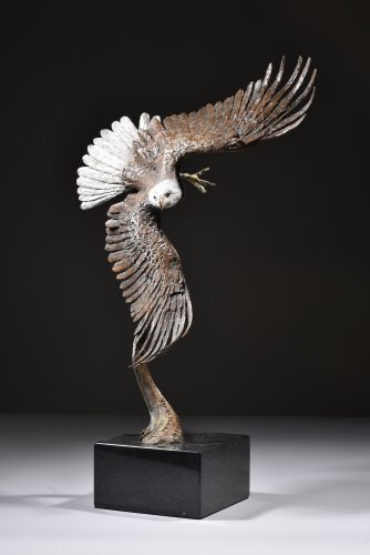 Mackie's scaled down bald eagle sculpture