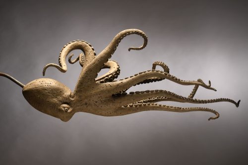 clay original of octopus sculpture