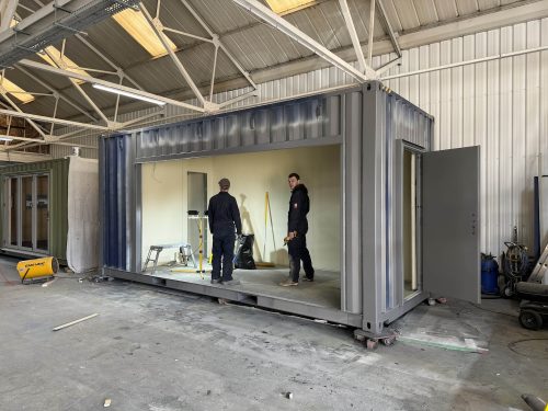 men inside container