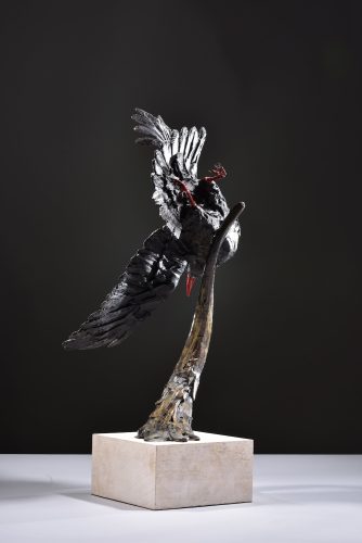 sculpture of chough