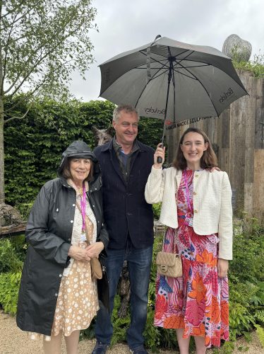 Hamish with guests