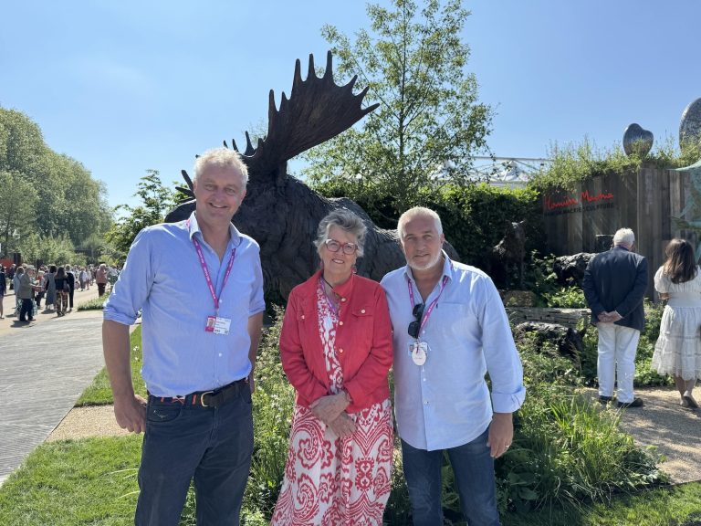 Hamish Mackie with Prue Leith and Paul Hollywood
