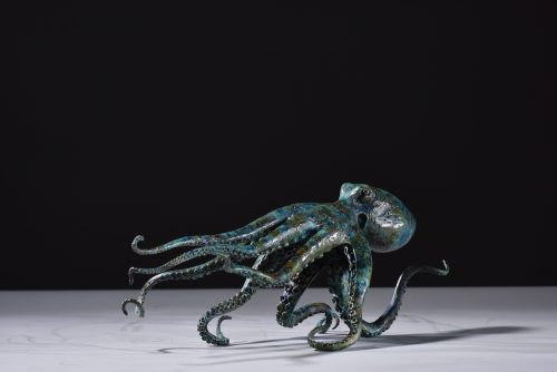 Mackie's sculpture of octopus scaled