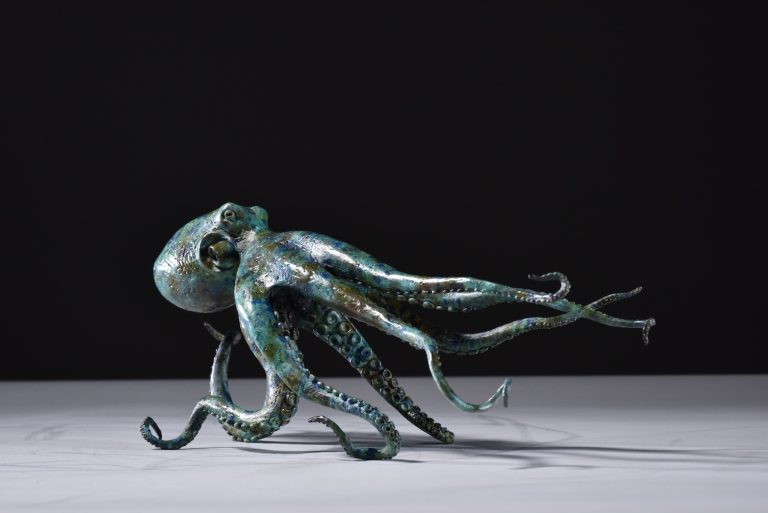 scaled down octopus sculpture