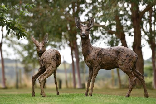 Mackie's roe deer sculptures