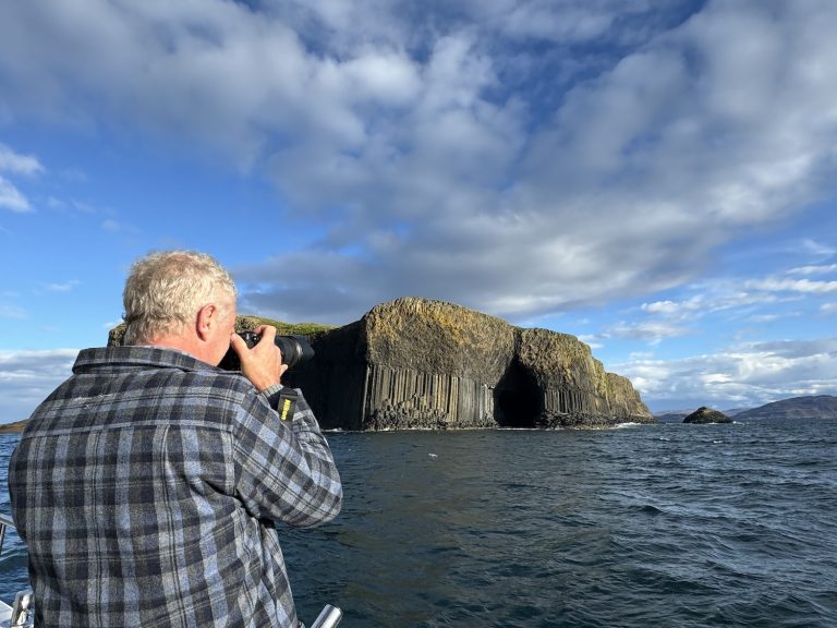 Hamish photographing Fingall's Cave