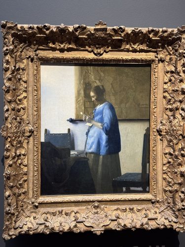 Vermeer's painting of a woman reading a letter