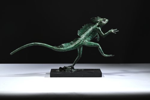 Jesus lizard sculpture by Mackie