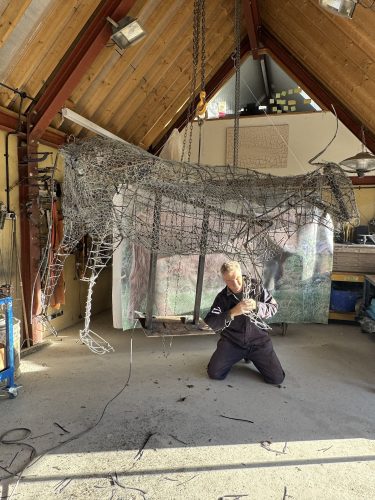 Hamish making armature