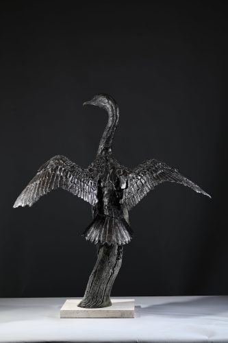 Mackie bronze cormorant sculpture